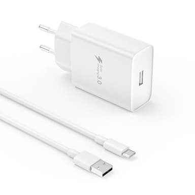Chargeur USB C Rapide pour Samsung Galaxy A16 A15 A14 A13 A12 4G/5G A06 A05S A04S A55 A54 A35 A34 A53 A33 A32 A52 A25 S24 S23 S22 S21 S20, Compatible Xiaomi, Huawei, Google etc. avec 2m Câble USB C