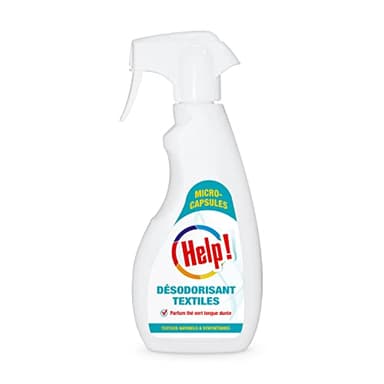 Désodorisant Textile Help - Idéal Linge & Coussins - Élimine les Mauvaises Odeurs