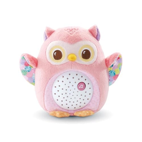 VTech - Ma Veilleuse Lumi Chouette Rose, Peluche Apaisante, Veilleuse Musicale et Lumineuse, Musique Douce, Berceuses, Bruits Blancs et Sons de la Nature, Cadeau de Naissance - Contenu en Français