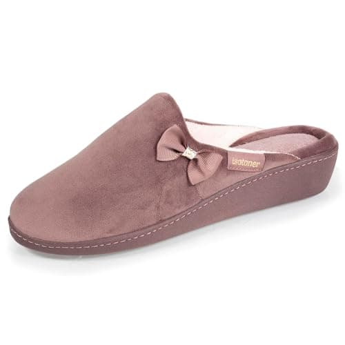 Isotoner Chaussons Pantoufles Mules Femme Semelle Confortable, Talon de 4 cm