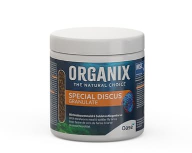 OASE ORGANIX Discus Special Granulate 250 ML - Nourriture pour Aquarium pour Discus, pour Une Alimentation sans Stress, comportement différent à la Descente
