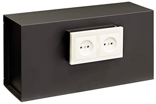 ARREGUI Socket 23000W-S1 Coffre-fort invisible prise de courant | Coffre fort secret à cacher derrière 2 prises electriques murales | Boite de rangement camouflée objets de valeur | 20x40x13 cm | 9L