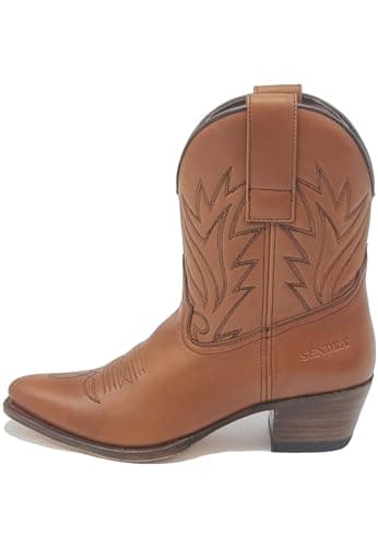 Sendra Bottines Cowboy Lia Cire Crust 18495 Couleur Marron Cuir, Cuir marron, 41 EU