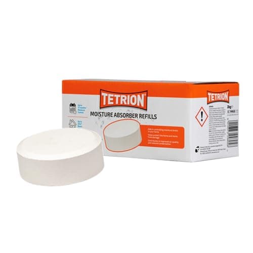 Tetrion Absorbeur d'humidité Recharge 4 Comprimés, Jusqu'à 12 Mois de Contrôle d'Humidité et Qualité de l'Air Améliorée