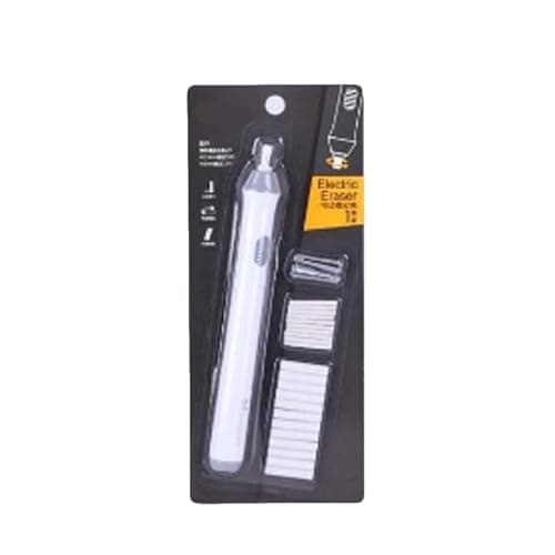 Newrong Gomme électrique électrique à nettoyage automatique 22 gommes interchangeables pour bureau, peinture (diamètre 2,3 mm 10 pièces et 5 mm) 12 pièces blanc