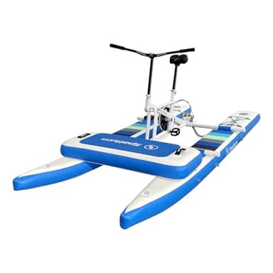 Spatium Vélo aquatique modèle 2.0 pour lac, ponton gonflable avec pédale, hélice à 3 pales pour sports nautiques, couleur bleu foncé