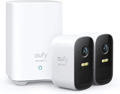 Eufy Security Caméra de Surveillance WiFi Extérieure sans Fil, eufyCam 2C Base + 2 caméras, Autonomie de 180j, HD 1080p, Étanchiété IP67, Vision Nocturne, sans Charges mensuelles (Stockage Local)