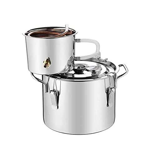 ANZAGA Kit de distillerie de Brassage à Domicile avec Bobine de cuivre pour extraire l'huile Essentielle de Bricolage,6 l/1.5 Gal