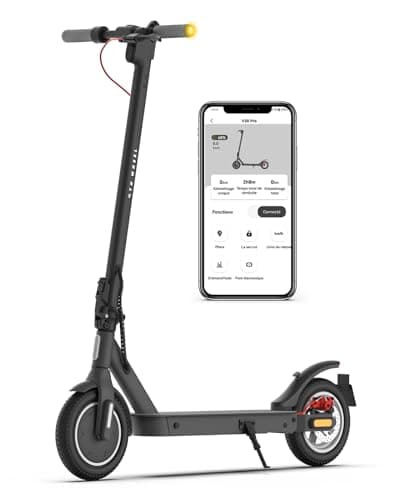 5TH WHEEL V30PRO Trottinette Electrique Adulte, Trottinette Électrique Clignotants Avant Arrière, 10'' Pneu, Autonomie 25-32km, avec APP, 4 Modes de Vitesse, Max 120kg