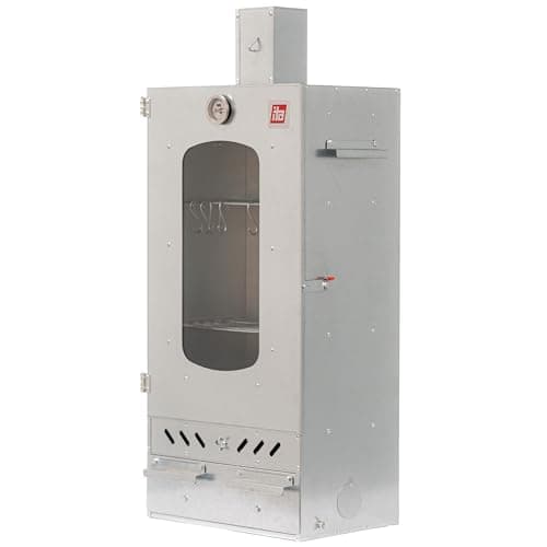 ITA Fumoir 7012 - Armoire de Fumage Premium à 3 étages - Acier allié, avec fenêtre et cheminée - Qualité Made in EU Directement du Fabricant - Fumoir pour Le Fumage à Froid et à Chaud