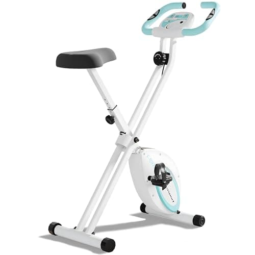 Ultrasport F-Bike Vélo d’Appartement Pliable I Vélos d'Appartement Extra Silencieux jusqu'à 130 kg avec Selle Confort, Velo d Appartement Pliable (menthe)