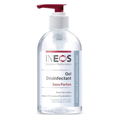 INEOS Hygienics - Gel Hydroalcoolique (250 ml) - Désinfectant pour les Mains - Formule Hospitalière, Efficace contre 99,9% des Virus et des Bactéries