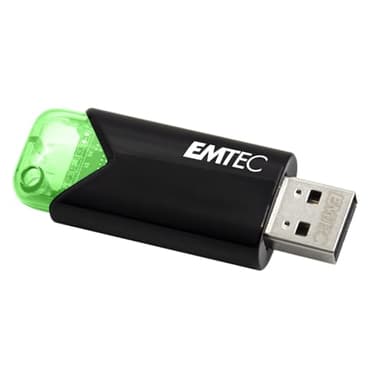 EMTEC - Clé USB Gamme B110 Click Easy 3.2, 64Go - Flash Drive Compatibilité Universelle - Très Rapide - Lecture 20Mo/s et Écriture 10Mo/s - Éco-Design - Vert