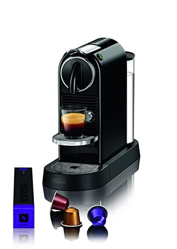 De'Longhi Nespresso CitiZ EN167.B, Machine à Café en Capsules, Machine à Café pour une Tasse, Design Compact, Pression 19 Bar, 2 Tailles de Tasses, Ensemble de Bienvenue Inclus, Noir