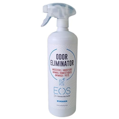EOS (1 litre) Elimine instantanément les odeurs d'animaux domestiques. pour tous types d'animaux (chiens, chats...) et applications (canapés, litières, lits) Nettoyeur d'urine enzymatique