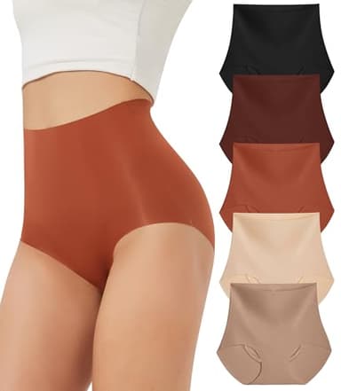 Bobelle Wear Culotte Femme, Slip Seamless Femme Taille Haute, sous-vêtements sans Couture Femmes sans Confort Pack de 5（S-XL (FR/ES, Alpha/Lettres, M, Taille Normale, Taille Normale, Multicolor02)
