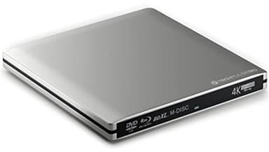 techPulse120 UHD Externe 4k 3D M-Disc BDXL USB Type-C 3.0 Lecteur Blu-Ray Graveur Superdrive Aluminium UltraSlim UltraHD Lecteur BD DVD CD Ultra pour Ordinateur Portable