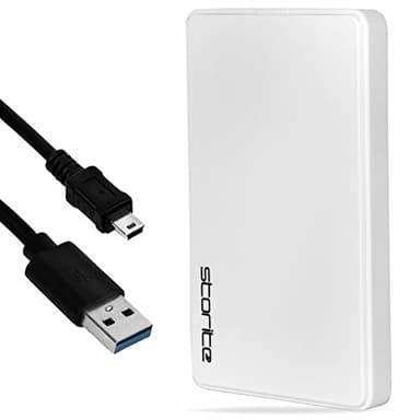 Storite Disque Dur Externe Portable 120Go avec USB 2.0, Transfert de données Ultra Rapide, Disque Dur Compact Compatible avec PC, Mac, Windows, Ordinateur de Bureau (Blanc)