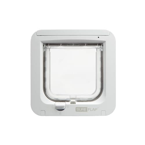 Sure PetCare | Chatière à Puce électronique SureFlap, Compatible avec Le médaillon d'identification par radiofréquence et avec Les puces électroniques, pour Portes, fenêtres et Murs, Blanc