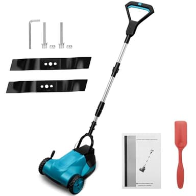 Tondeuse à gazon sans fil compatible avec batterie Makita 18 V (sans batterie), tondeuse à gazon manuelle sans balais pour surfaces jusqu'à 50 m², largeur de coupe 21 cm, 3 hauteurs de coupe réglables