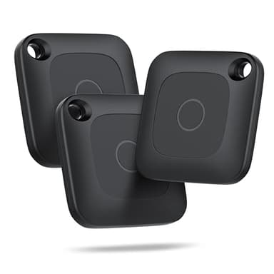 Hoxe Traceur Localisateurs D'objets, Air Tracker Tag Compatible avec l'app Localiser (Uniquement iOS), 100dB Bip, Suivi Mondial, Batterie Remplaçable, Traceur pour Clés/Valise/Sacs et Plus, 3 Pièces