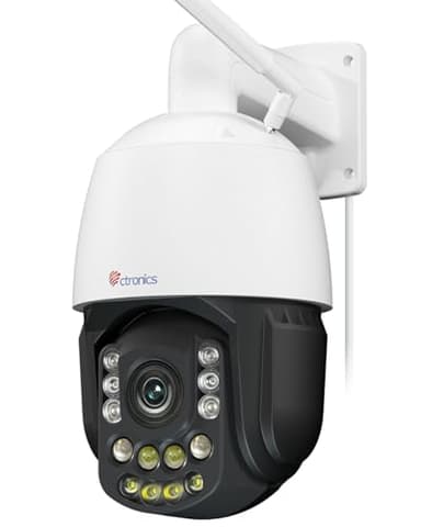 Ctronics 4K 30X 3D Zoom Optique Caméra Surveillance Extérieure, 5/2.4Ghz WiFi,180M Nuit Vision, Auto Cruise & Zoom, Suivi Automatique, Détection Humaine/Véhicule/Animal, 256GB TF Card/FTP/Cloud, Metal