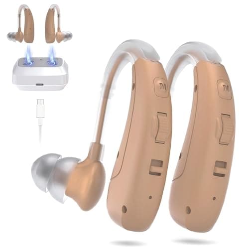 Delmicure Lot de 2 appareils audio sans fil avec annulation intelligente du bruit, 4 modes et volume réglable (double)