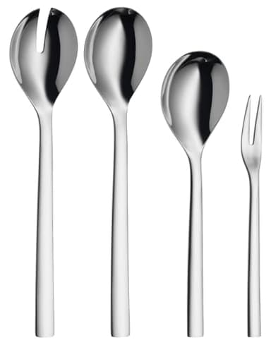 WMF 1291246040 Set de 4 Ménagères de service, Acier Inoxydable, Argent