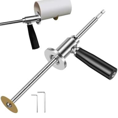 Coupe-tube intérieur pour tuyaux en PVC | Coupe-tube intérieur en acier inoxydable avec molette diamantée et poignée, outil de coupe pour tubes intérieurs en PVC pour visseuses à percussion et perceus