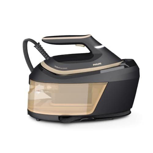 Philips PerfectCare 6000 Series Centrale Vapeur, Vapeur Puissante, Garantit 0 brûlure, Design Compact, Réservoir d'Eau Amovible de 1,8L, Semelle SteamGlide Advanced (PSG6064/80)