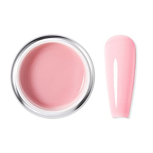 Beautilux Gel Construction Ongle, 55g Rose UV Gel Ongle pour Nail Extension, Nail Renforcement (BHB55-12)