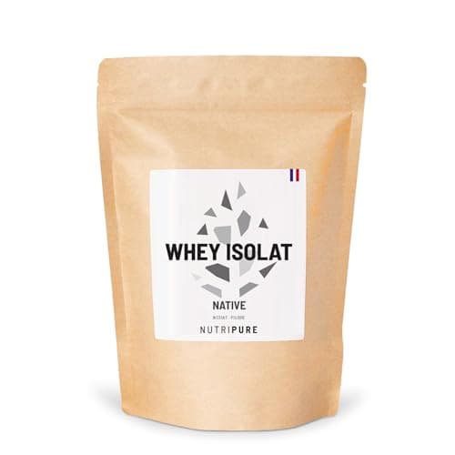 Nutripure | Whey Isolate Native en Poudre | Complément Alimentaire à base de Protéines de Lait | Développement Musculaire & Musculation | 94% Protéines, 25% BCAA, 52% EAA | Neutre | 750 gr | France