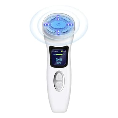 Machine Faciale HIFU pour les Rides – 4 en 1, Appareil de Massage Visage sans Fil à Ultrasons Focalisés de Haute Intensité, Radiofréquence, EMS, Resserrement de la Peau, Rajeunissement, Anti-âge, Lift