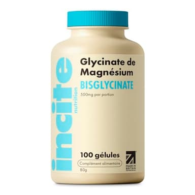 Magnesium bisglycinate – 500mg – Qualité Premium – Naturelle Haute Concentration 100 Capsules Véganes (Approvisionnement de 3 Mois) - Magnesium glycinate - Avec la Plus Haute Biodisponibilité