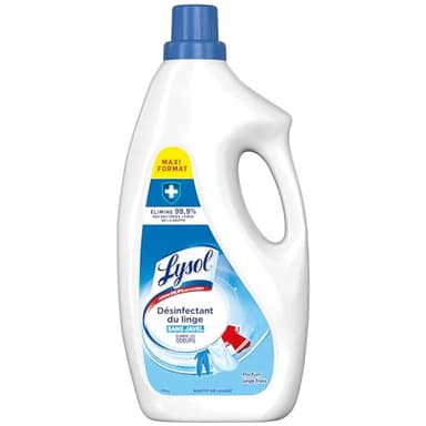 Lysol Désinfectant du Linge Liquide 2L - Désinfecte & Anti-Odeurs - Parfum Linge Frais - Sans Javel