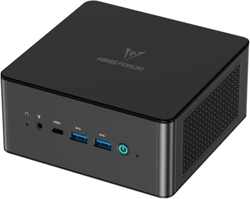 MINIS FORUM UM890 Pro Mini PC, processeur Ryzen 9 8945HS, 8 cœurs/16 Threads jusqu'à 5,2 GHz, Carte Graphique Radeon 780M, Version Barebone sans RAM/SSD, HDMI/DP/USB4 × 2, RJ45 2,5 G × 2