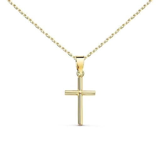 L'Atelier d'Azur Collier - Médaille Croix Or 18 Carats 750/000 Jaune - Chaine Dorée