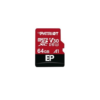 Patriot Memory Carte Mémoire MicroSDXC EP Series A1 V30 64 Go jusqu'á 90Mo/Sec PEF64GEP31MCX