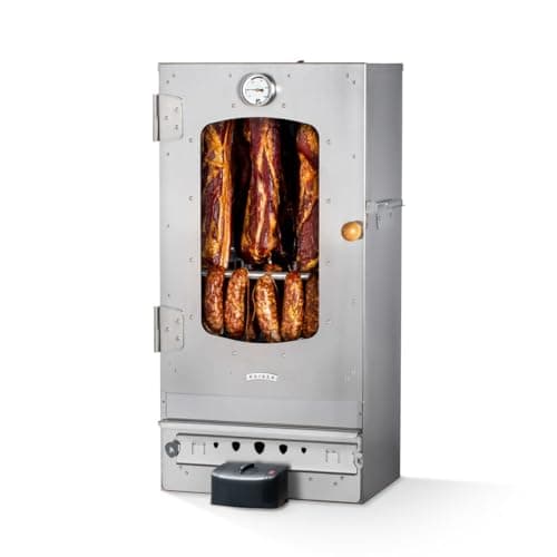 Fumoir électrique de haute qualité KAISER COMPANY '50' l Ce fumoir est fabriqué en acier inoxydable I Fumoir portable de 80 cm I Idéal pour fumer I Il peut contenir jusqu'à 10 kg de viande