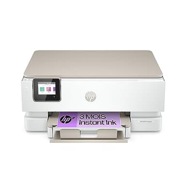 HP Envy Inspire 7220e, Imprimante Multifonction à Jet d'Encre A4 Couleur, Recto Verso Automatique, 22 ppm, Wi-Fi, 3 Mois d'Encre Instant Ink Inclus, Blanche