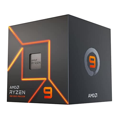 AMD Ryzen 9 7900 Processeur (Radeon Graphique Intégré, 12 Cœurs/24 Threads, 65W TDP, Socket AM5, Cache 76Mo, jusqu'à 5,4 GHz Fréquence Boost, avec Ventilateur wraith Prism
