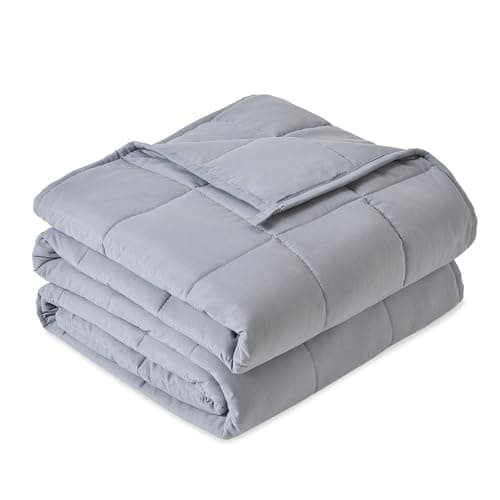 Sivio Couverture lestée pour adulte - 5,5 kg - Couverture lestée respirante - Matériau doux avec perles de verre pour toutes les saisons - Canapé-lit - 120 x 180 cm - Gris