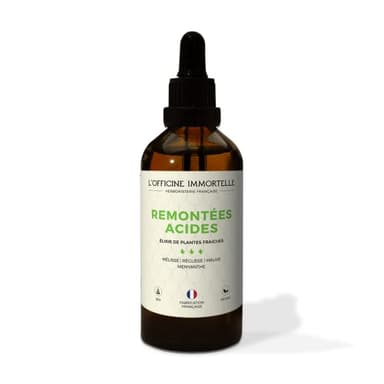 ÉLIXIR REMONTÉES ACIDES BIO | CONFORT DIGESTIF | BRÛLURES D’ESTOMAC | AIGREURS | REFLUX | PROTECTEUR GASTRIQUE | MELISSE, REGLISSE, MENYANTHE