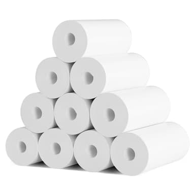 CRESZZLE Papier thermique pour appareils photo instantanés pour enfants - 10 rouleaux, papier imprimante thermique,papier photo, Convient aux enfants,Facile à remplacer