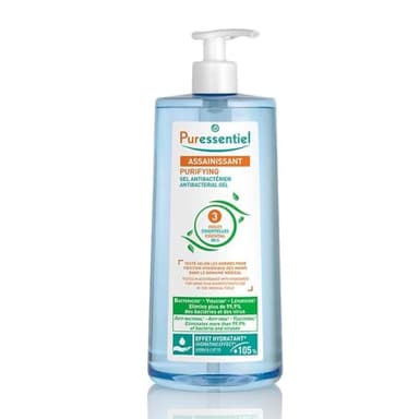 Puressentiel - Assainissant - Gel Antibactérien aux 3 Huiles Essentielles - 100% pures et naturelles - Elimine 99,9% des bactéries et des virus - 975 ml