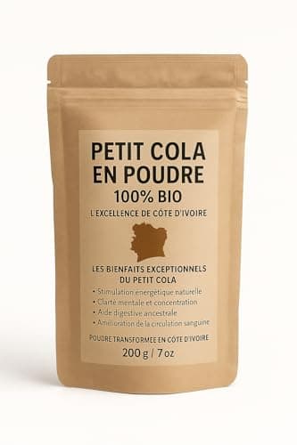 Noix de petit Cola en Poudre 100% Bio et Naturel - Sachets Zippés de 200g .Made in Côte d'Ivoire