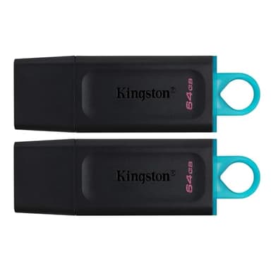 Kingston DataTraveler Exodia DTX/64GB-2P Clé USB 3.2 Gen 1 - avec capuchon de protection et anneaux pour porte-clés de plusieurs couleurs