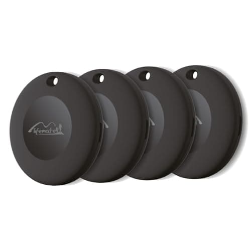 Lifemate Life Tag Traceur GPS (4-Pack), Balise Bluetooth Compatible Android/Google Localiser Mon Appareil, Étanche IP67, Batterie Longue Durée, Signal Sonore, Mode Perdu, Compact et Sécurisé