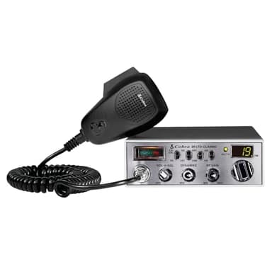 Cobra 25 LTD Radio CB professionnelle AM/FM – Compact, facile à utiliser, avec accès double mode, sortie 4 W, 40 canaux complets, contrôle dynamique réglable et capacité PA, noir