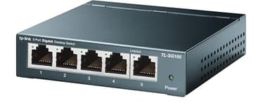 TP-Link TL-SG105 Switch Ethernet Gigabit 5 ports RJ45 metallique 10/100/1000 Mbps, IGMP Snooping, switch RJ45 idéal pour étendre le réseau câblé pour les bureaux à domicile